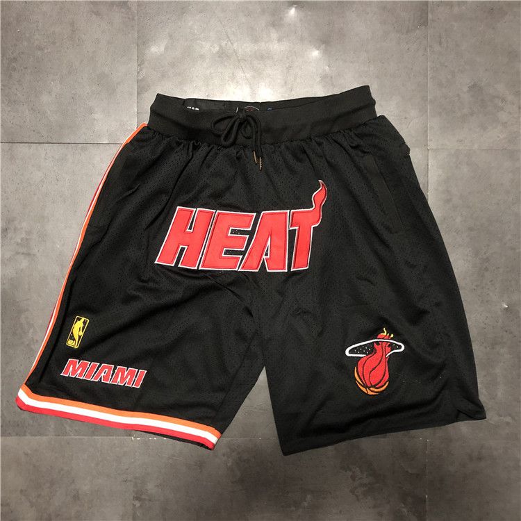 Men NBA 2021 Miami Heat Black Shorts 3->miami heat->NBA Jersey